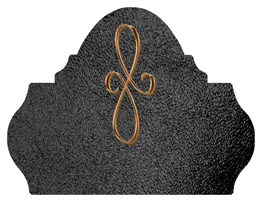 DARAY L 601 CP SH BK Copper Scroll Shimmer Black Background